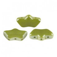 Les perles par Puca® Delos kralen Opaque green luster 53420/14400